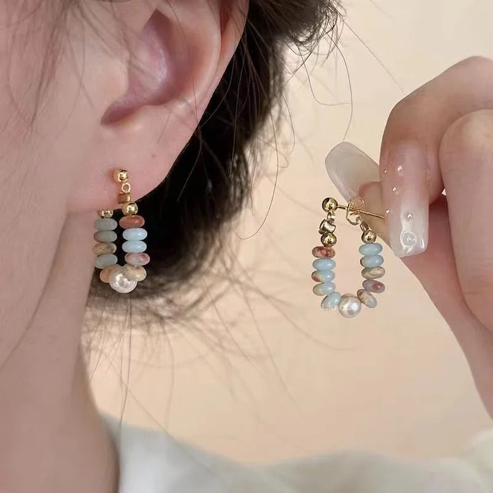 Mariselle Pastel Bead Hoops