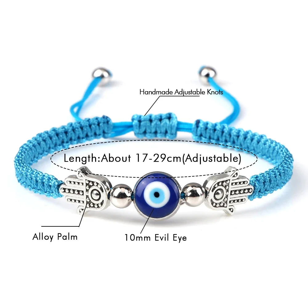 Braided Lucky Evil Eye Bracelets