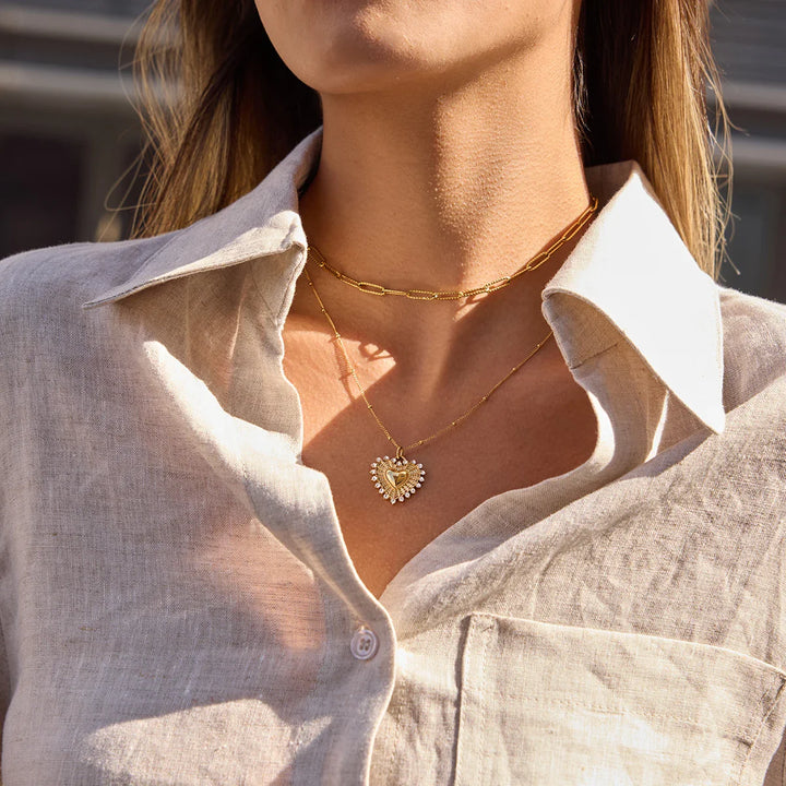 Radiant Heritage Medallion Heart Necklace