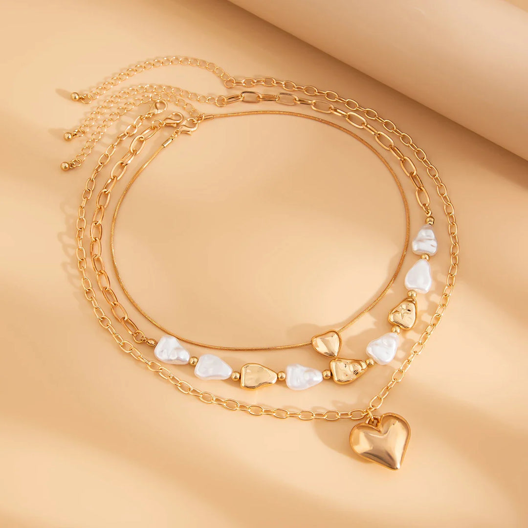 The Heart & Pearl Trinity Set