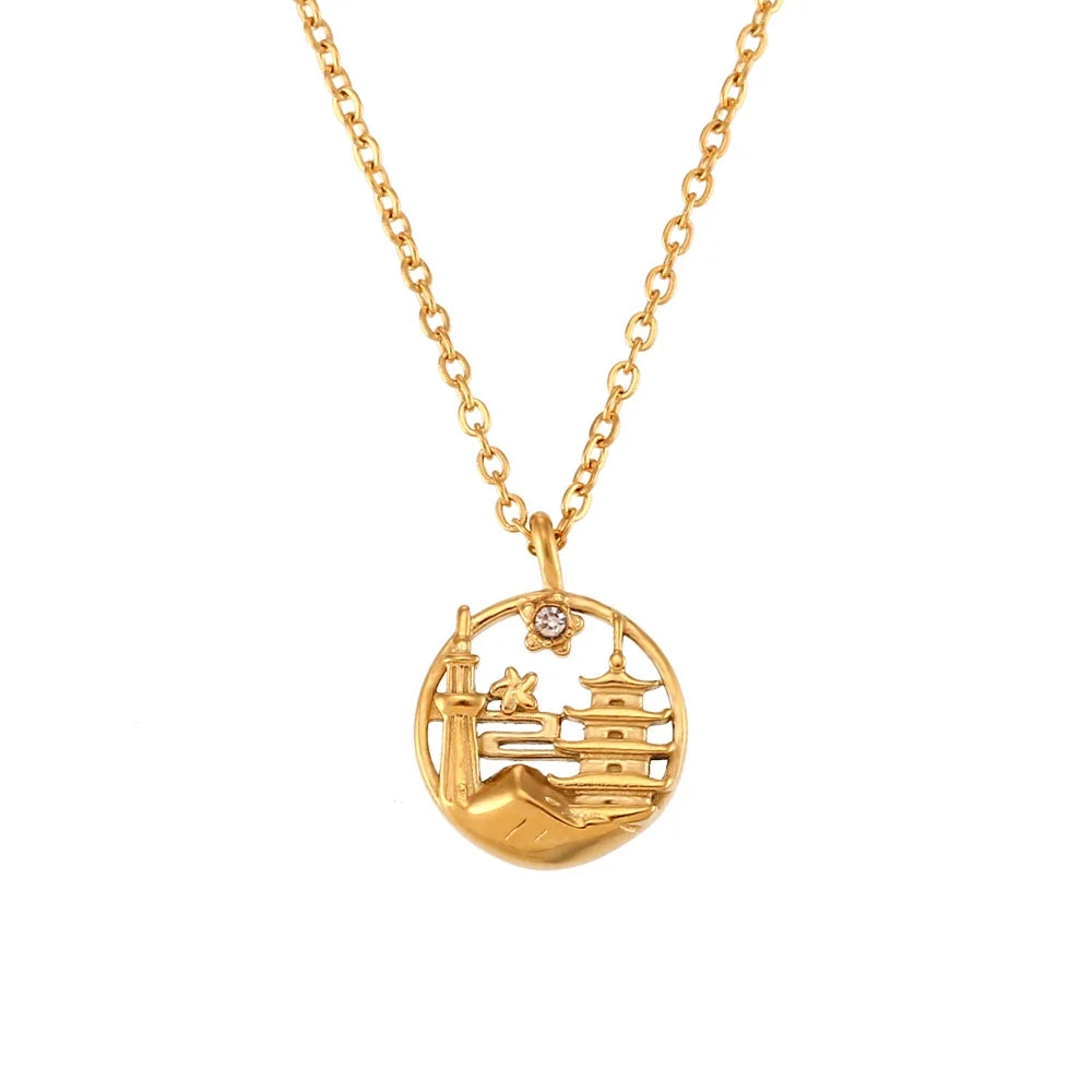 18k City Necklaces