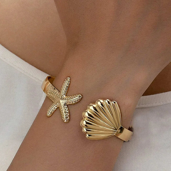 Maris Starfish Shell Cuff Bracelet