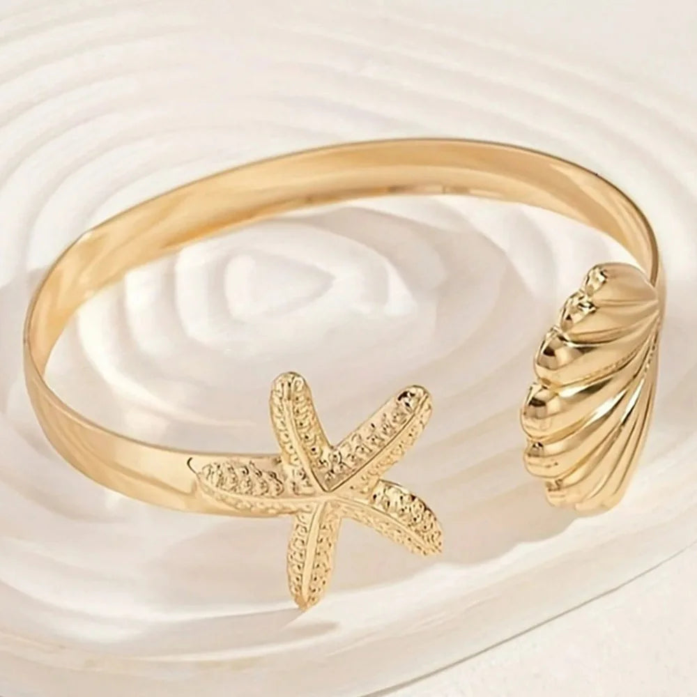 Maris Starfish Shell Cuff Bracelet
