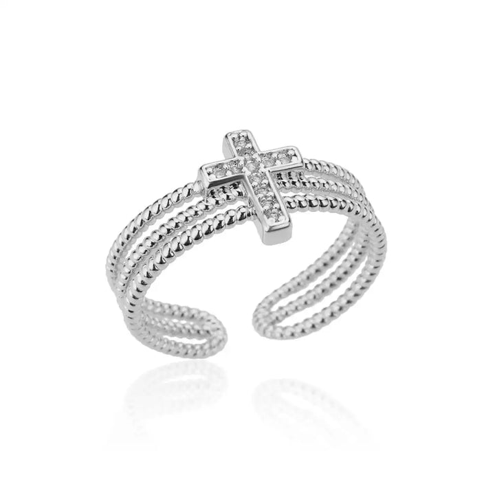 Covenant Pavé Cross Ring