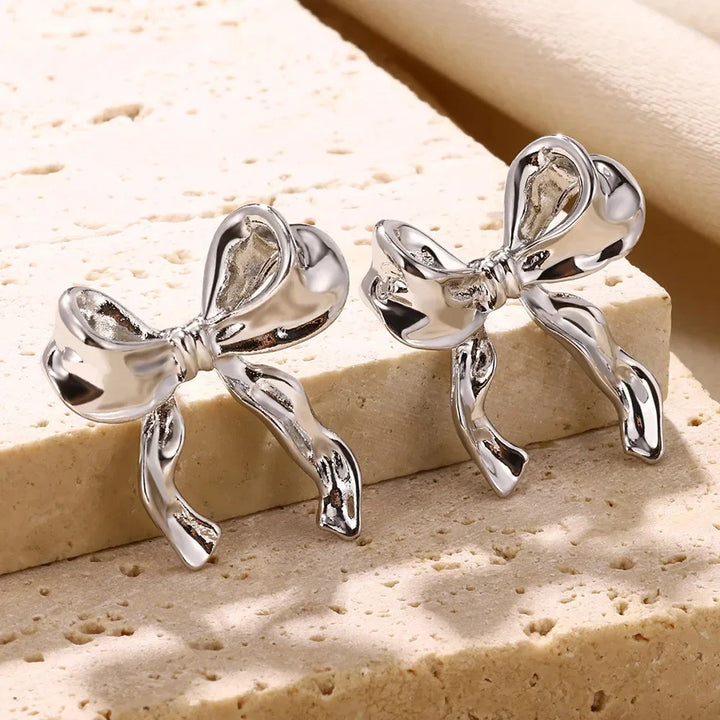 Elodie Bow Stud Earrings