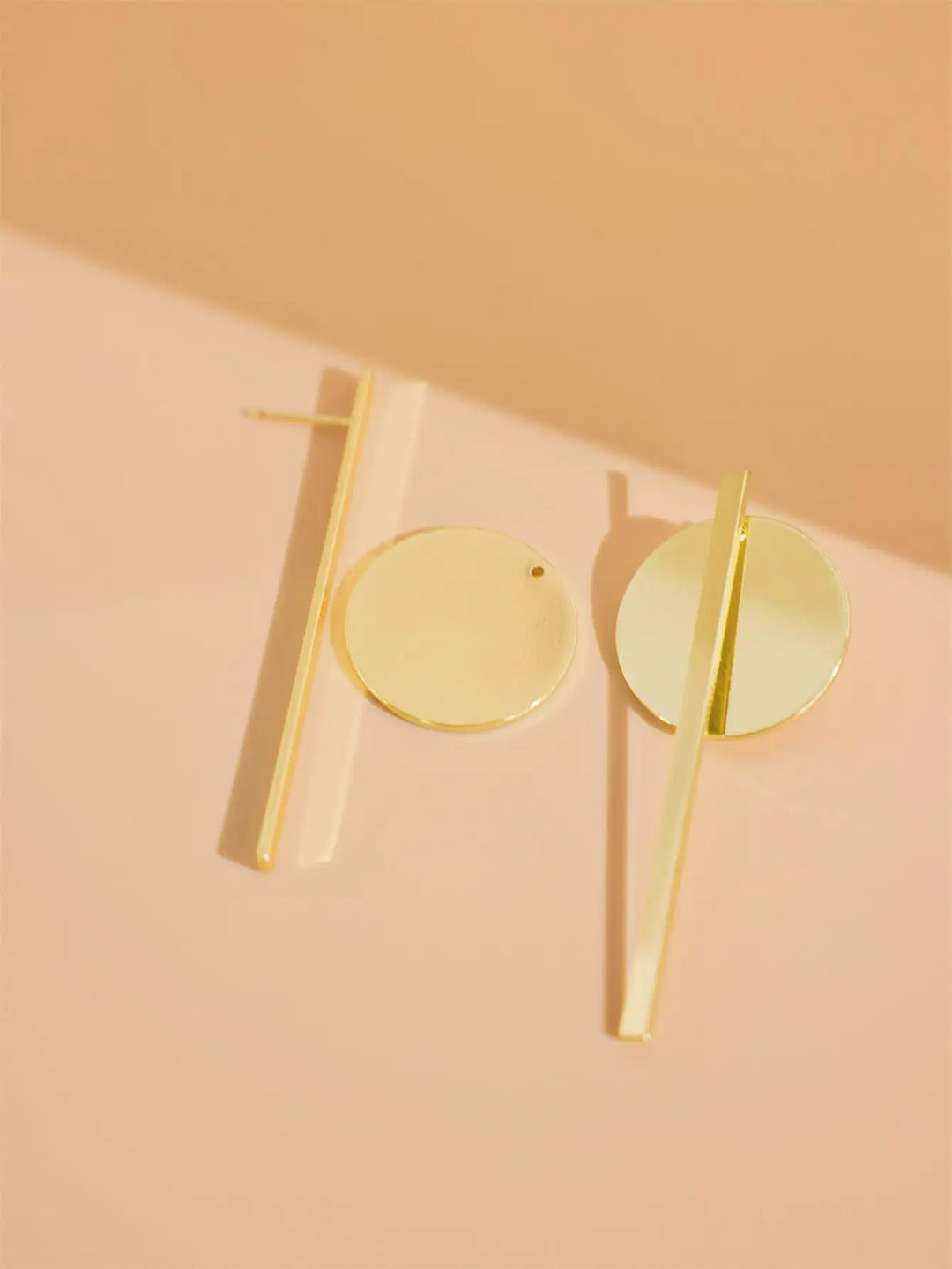 Liorra Modern Bar & Disc Drop Earrings