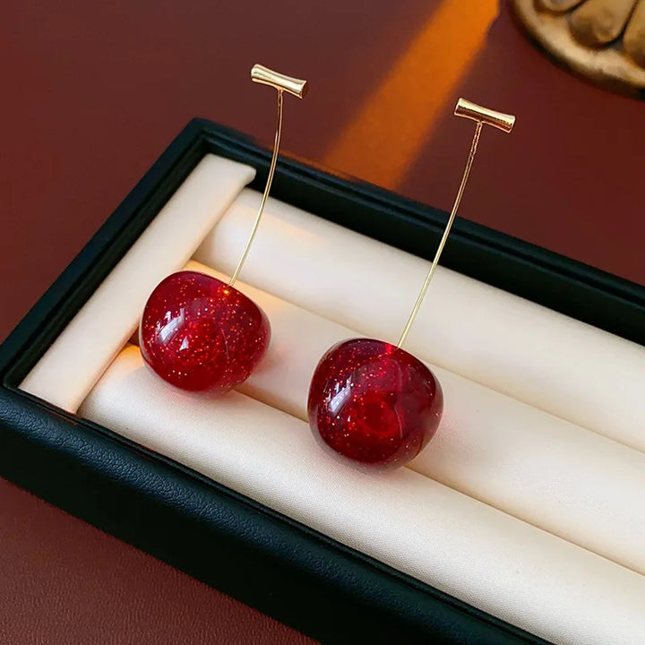 Rosira Cherry Drop Earrings