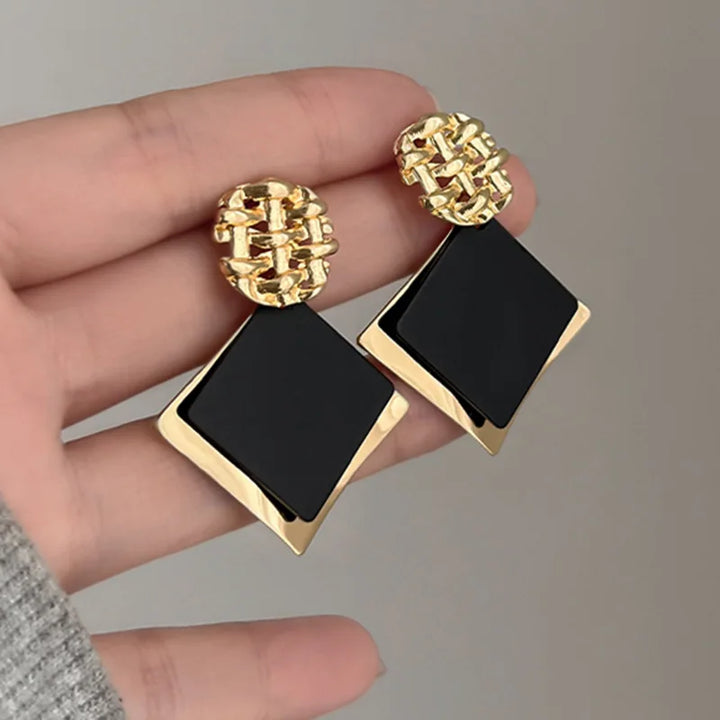Anneliese Obsidian Luxe Earrings