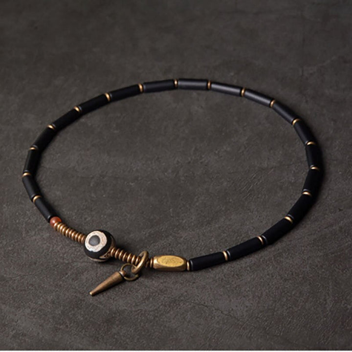 Revna | Black Agate & Copper Handmade Bracelet