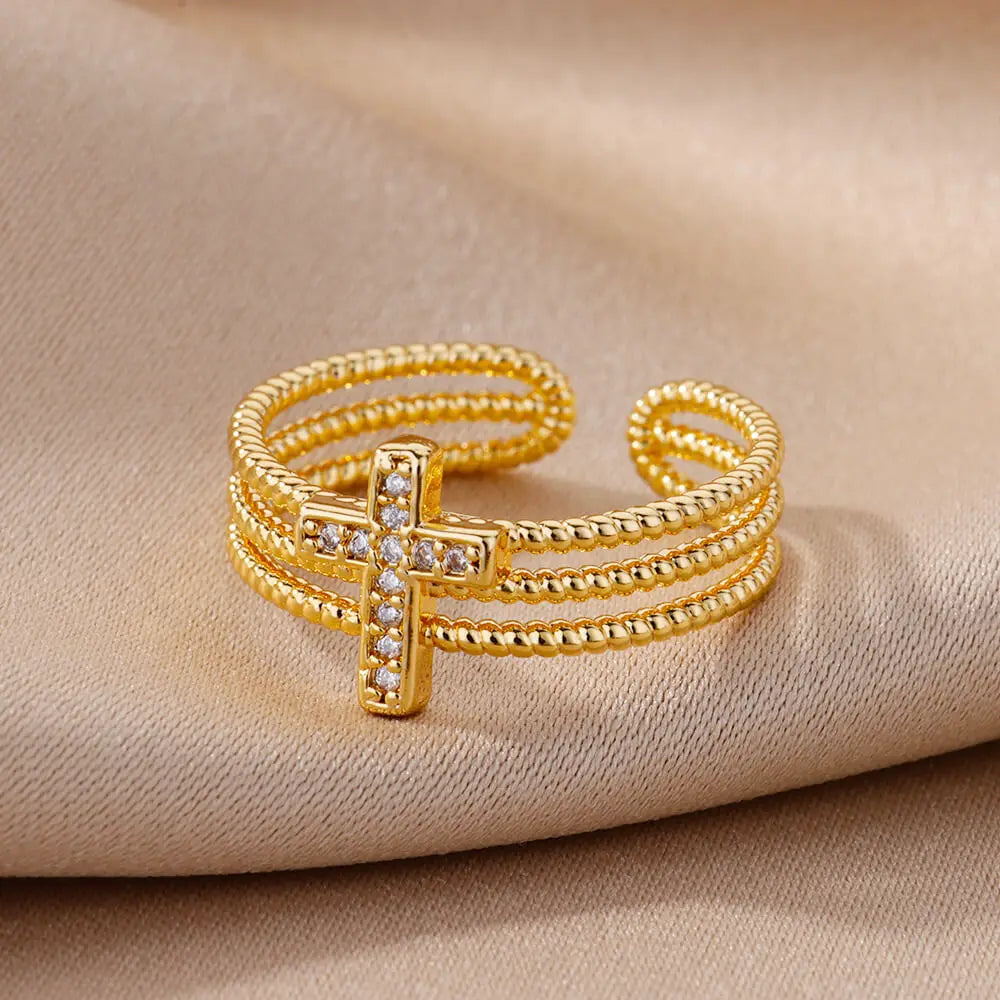 Covenant Pavé Cross Ring