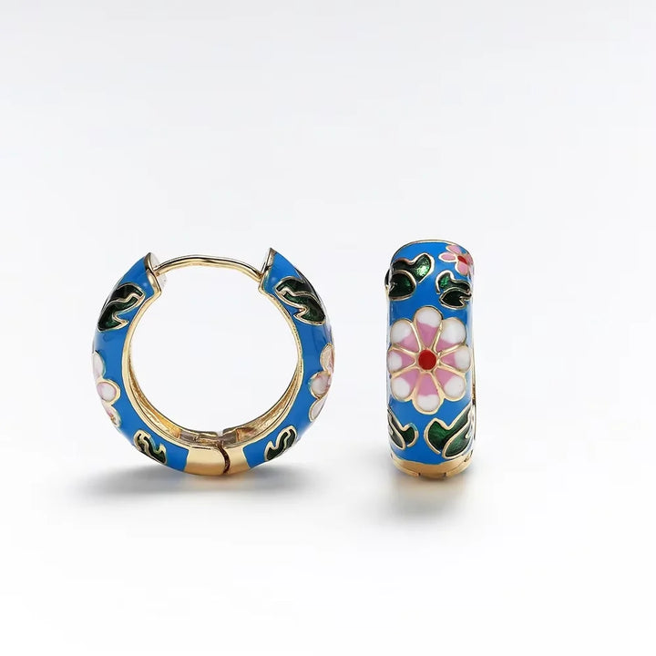 Soraya Artisan Floral Mini Hoop Earrings