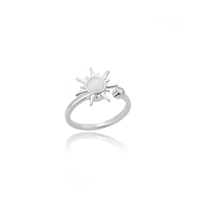 Solara Luminous Opal Sunburst Ring