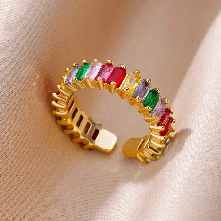 Velmira Luxe Prism Gem Statement Ring
