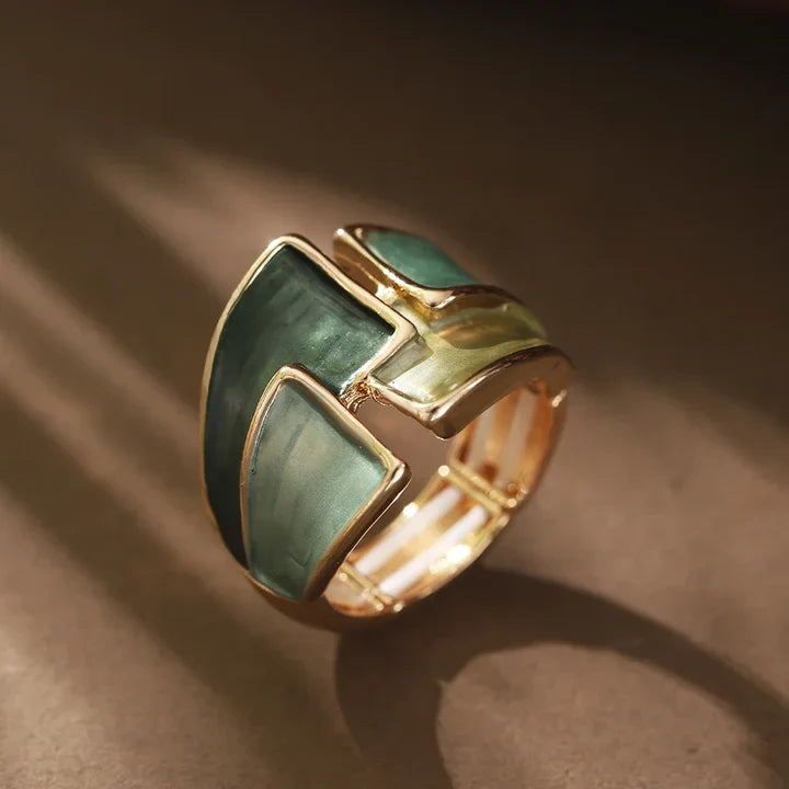 Almana I Geometric Adjustable Gold Ring