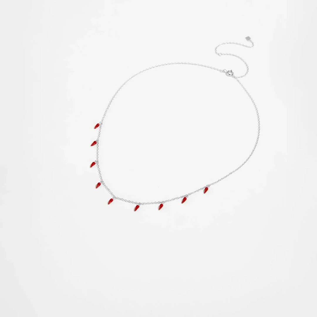 Red Chili Spicy Charm 925 Sterling Silver Necklace