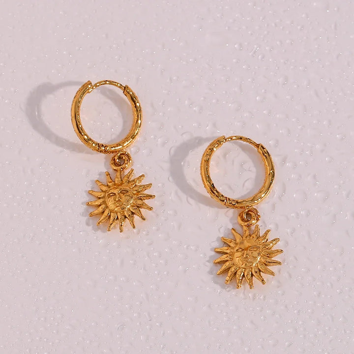 Sun Goddess Earrings - 18k Gold Plated