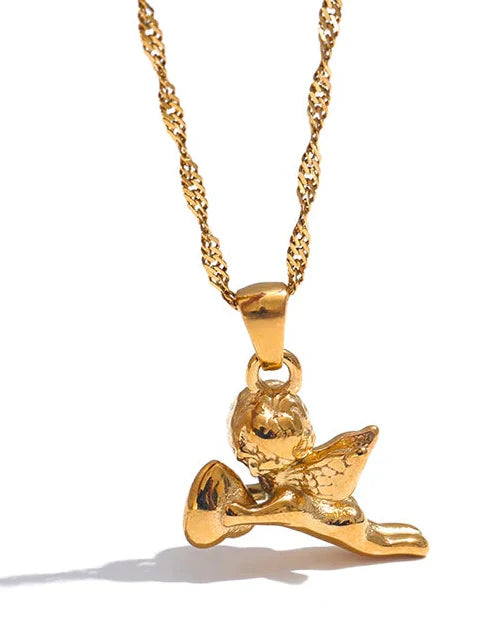Angel Messenger of Divine Love Necklace (Gold Plated)