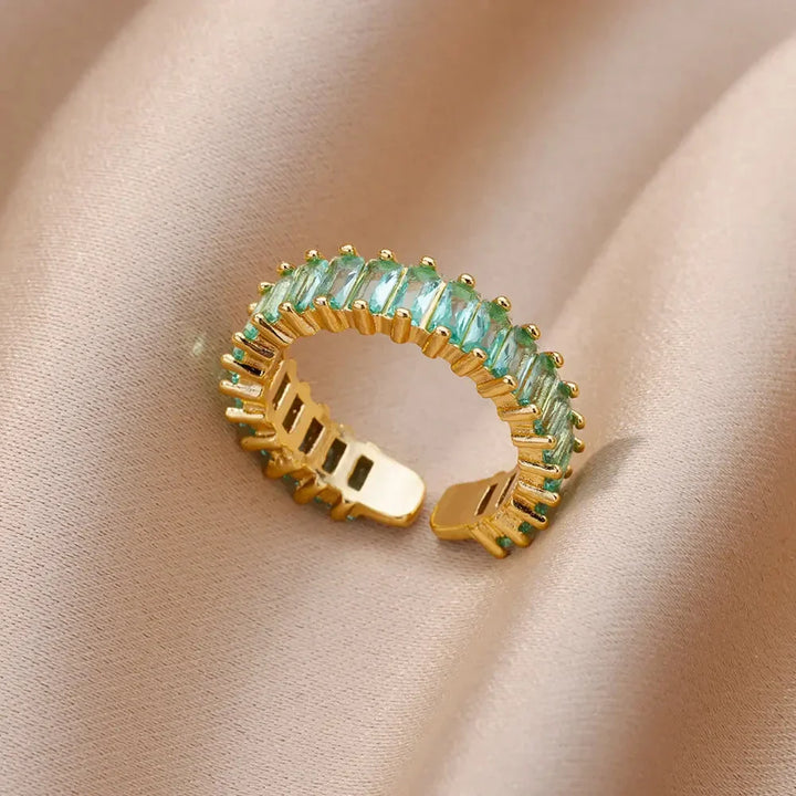 Velmira Luxe Prism Gem Statement Ring