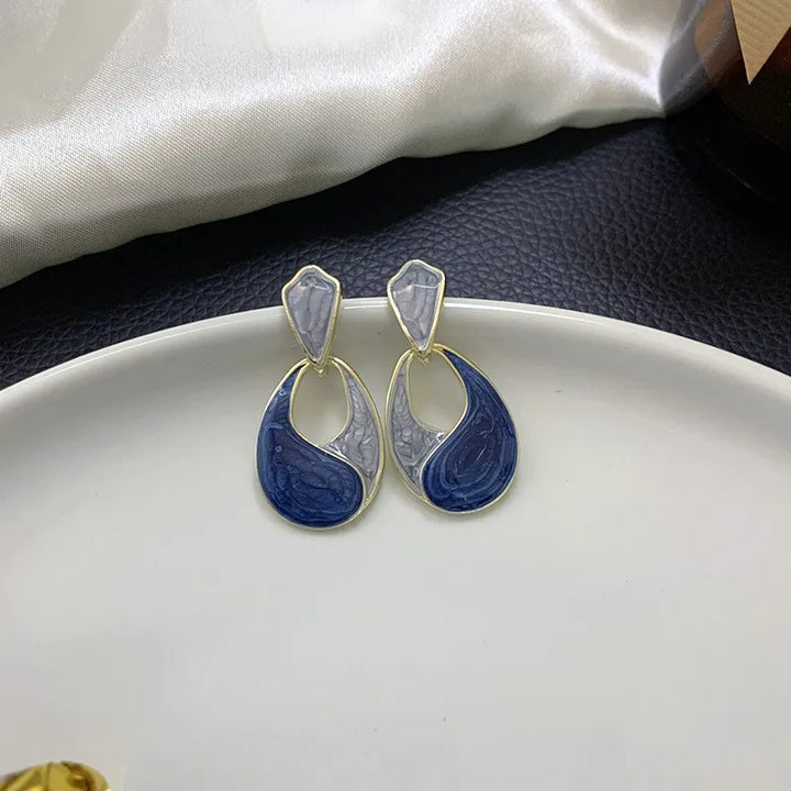 Water Drop Polygon Earrings