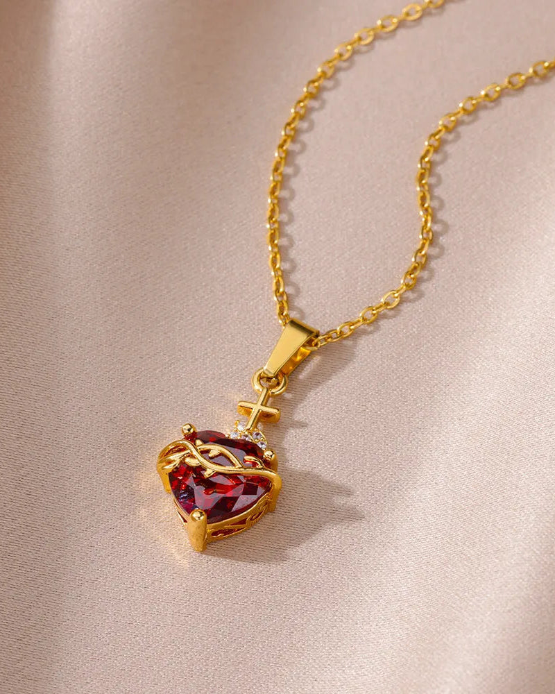 Sacred Heart of Jesus Necklace (Gold Plated)