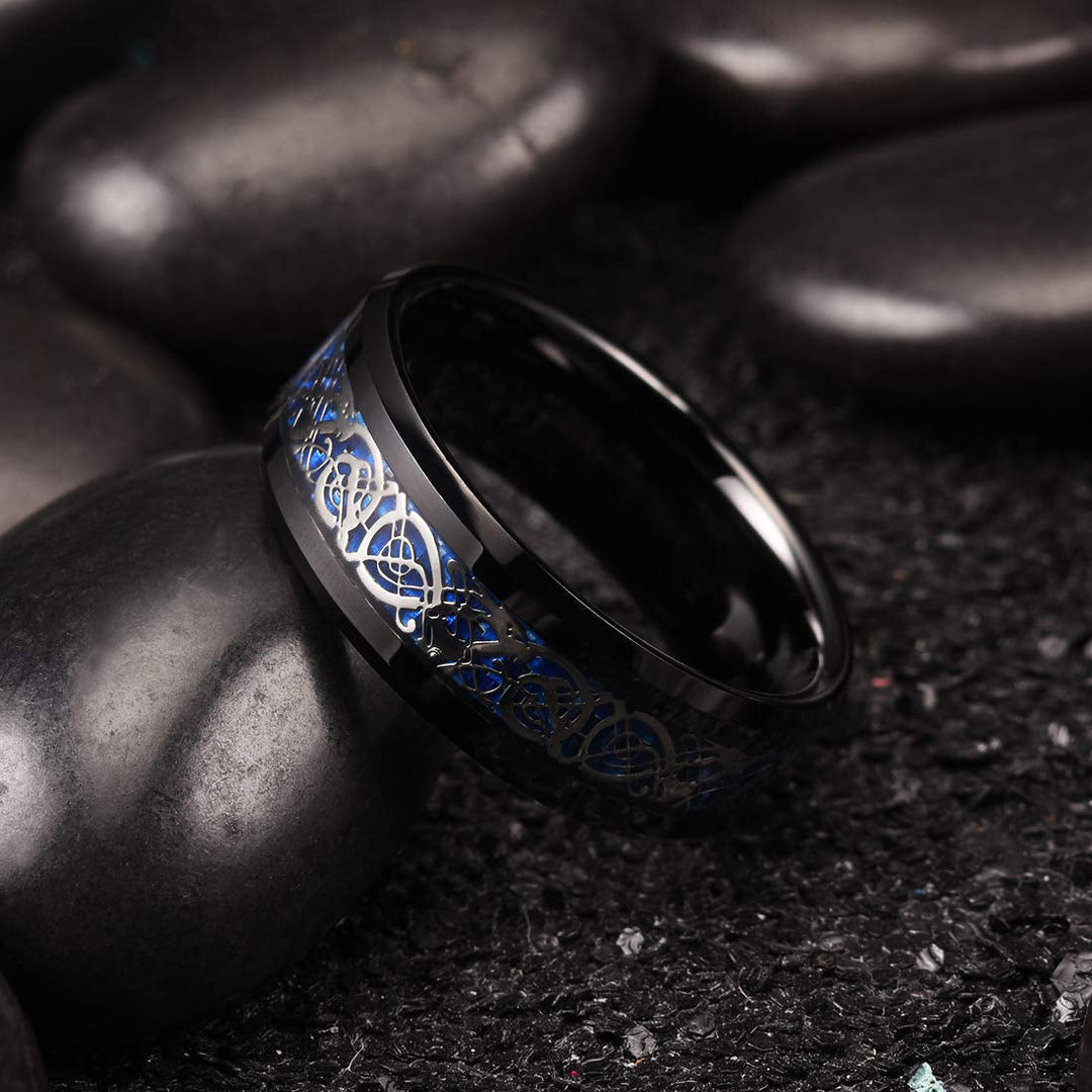 Dragon Ring - Black & Silver