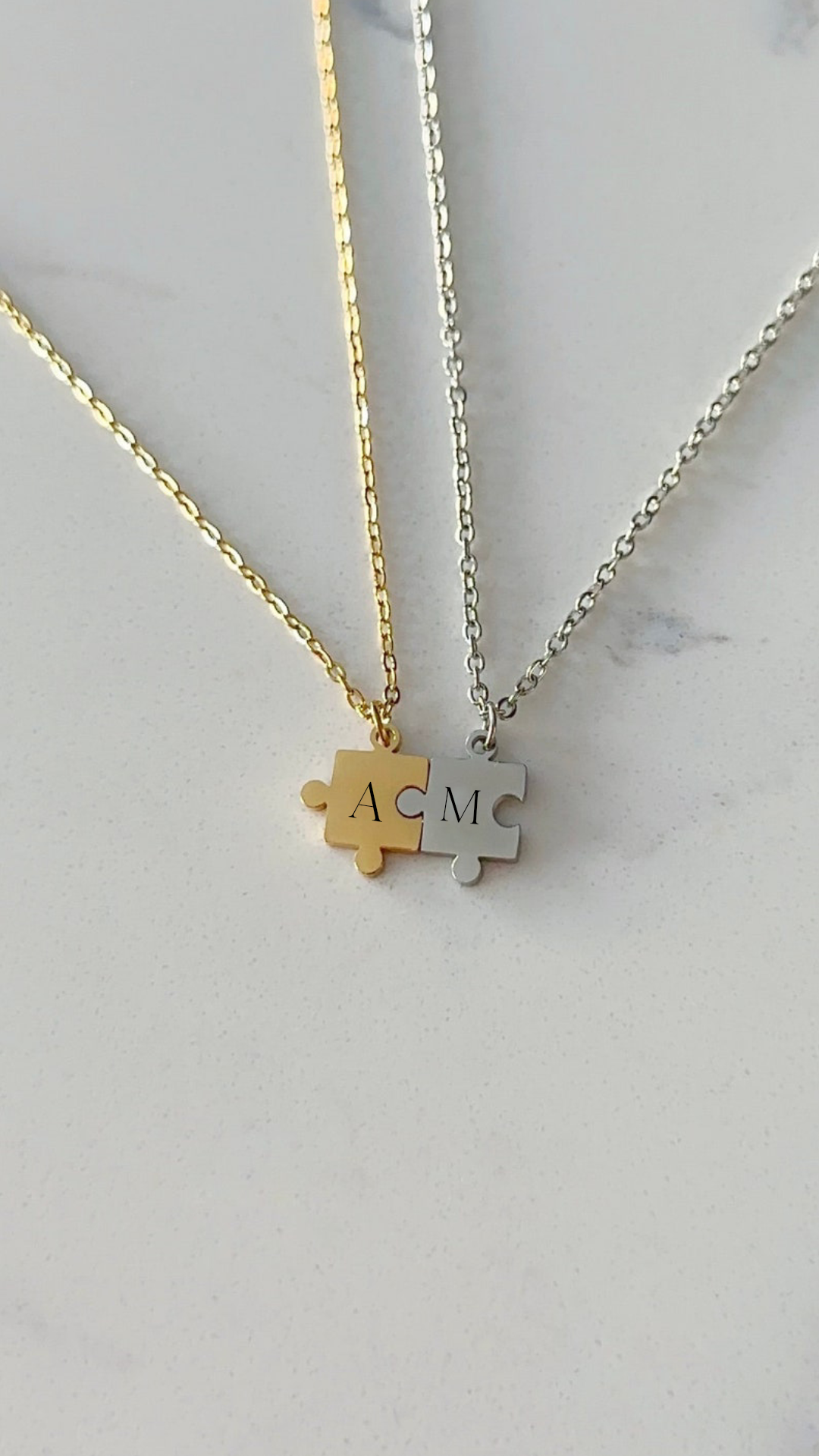 SOULMATE Personalized Puzzle Initial Necklace