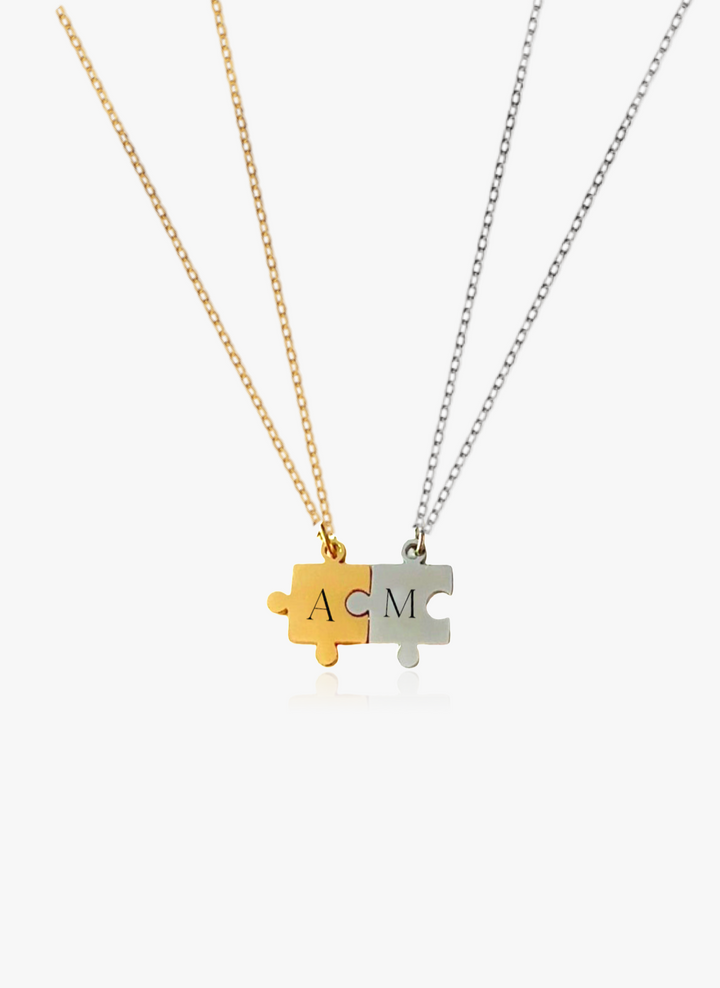 SOULMATE Personalized Puzzle Initial Necklace