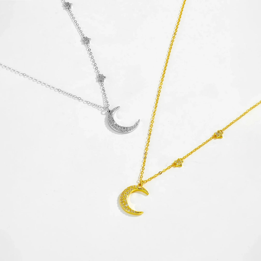 Moonlit Sparkle 925 Sterling Silver Necklace
