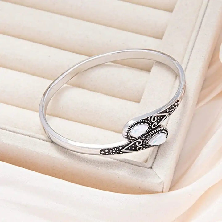 Vintage Bracelet with Colorful Gems & Tribal Design
