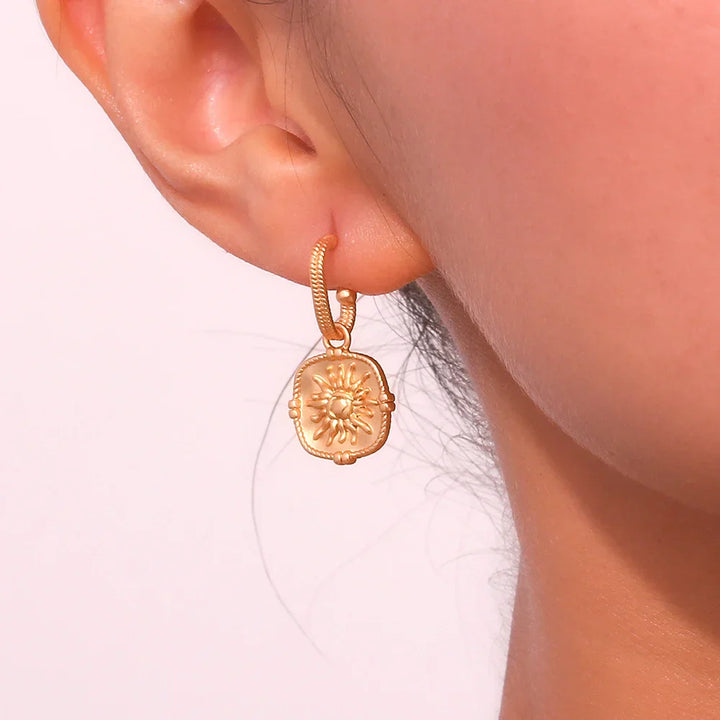 Sunflower Drop Earrings
