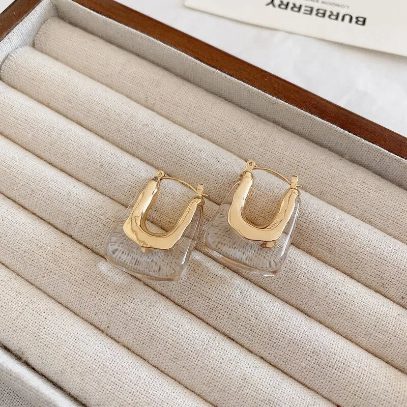 Avyra Contemporary Acrylic Frame Earrings