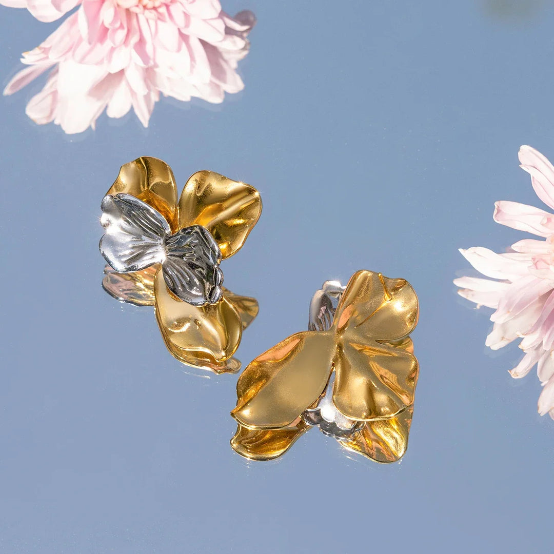 Royal Rose 18k Gold-Plated Earrings
