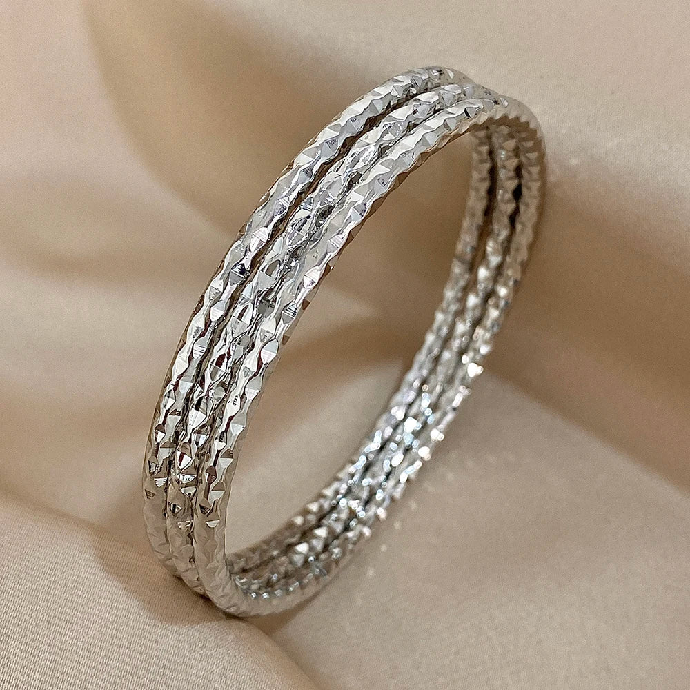 3PC Geometric Bangles