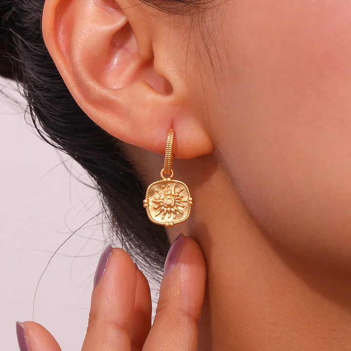 Sunflower Drop Earrings