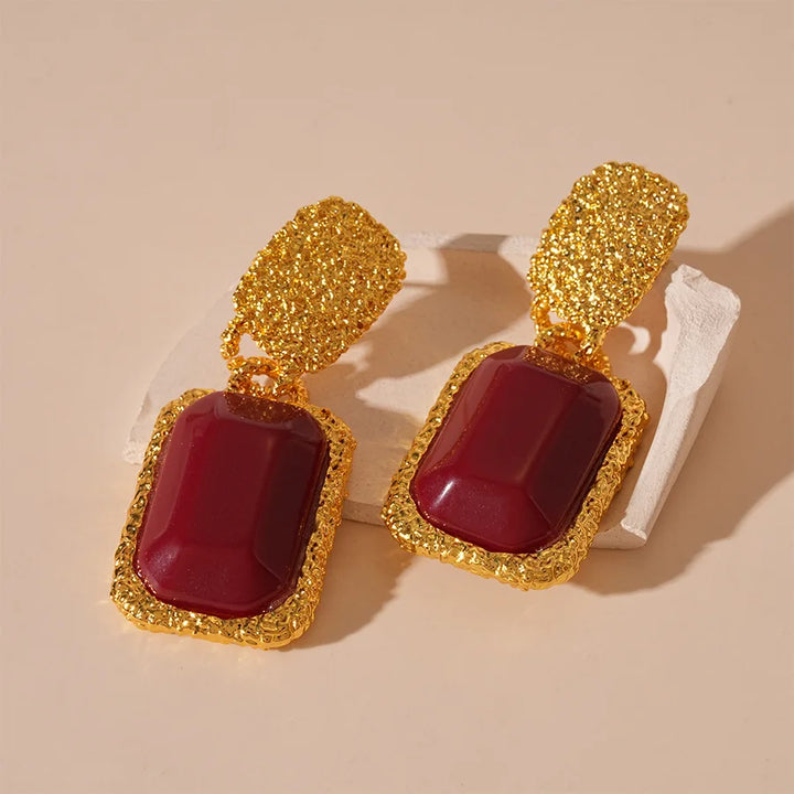 Aurelia Garnet Drop Earrings
