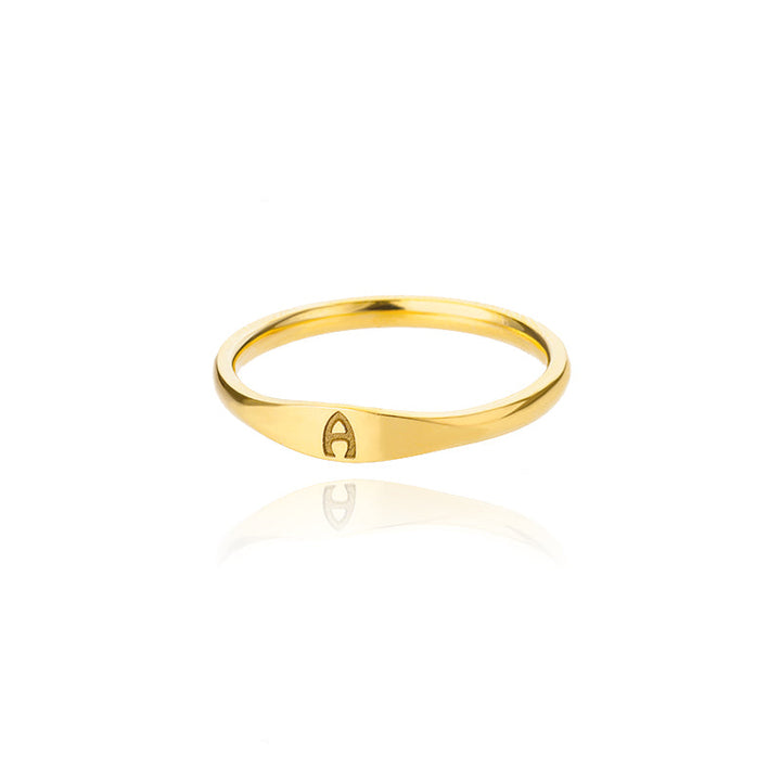 Tiny Initial Letter Ring