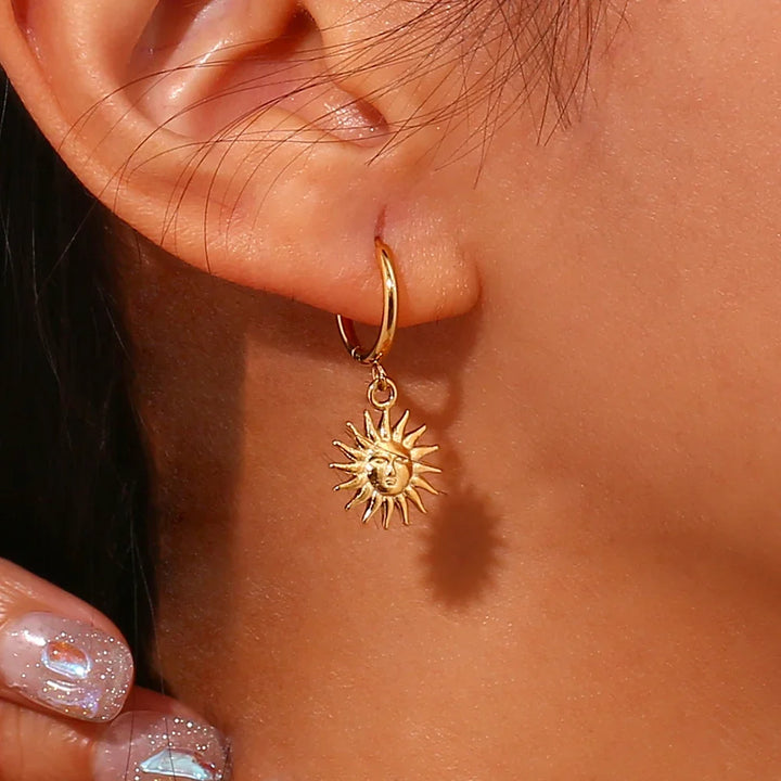 Sun Goddess Earrings - 18k Gold Plated