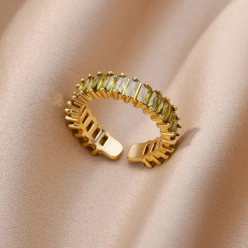 Velmira Luxe Prism Gem Statement Ring