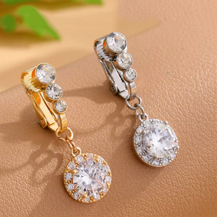 Crystal Dangle Clip-On Belly Button Ring (Non-Pierced)