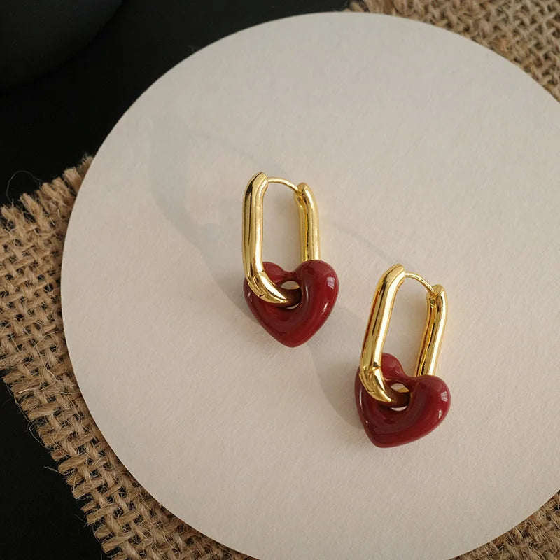 Valentina Heart Hoop Earrings