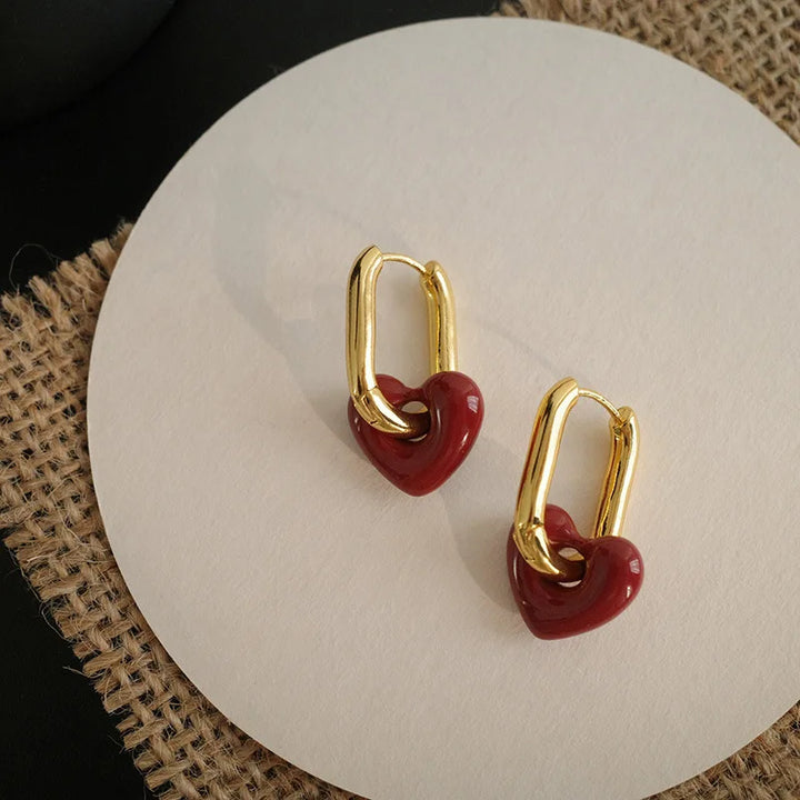 Valentina Heart Hoop Earrings