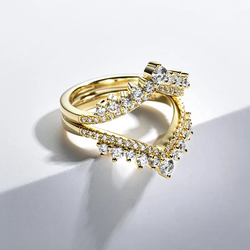 Crown Moissanite 925 Sterling Silver Ring
