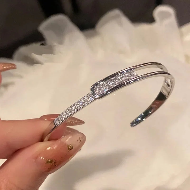 Lumière Crystal Bridal Cuff Bracelet