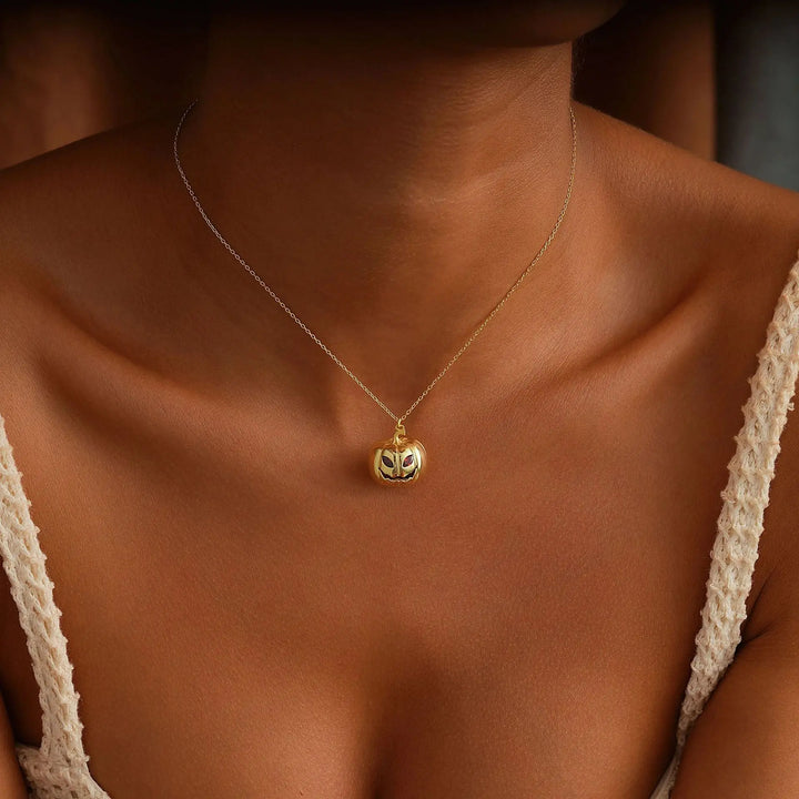 18K Gold Plated Pumpkin Necklace