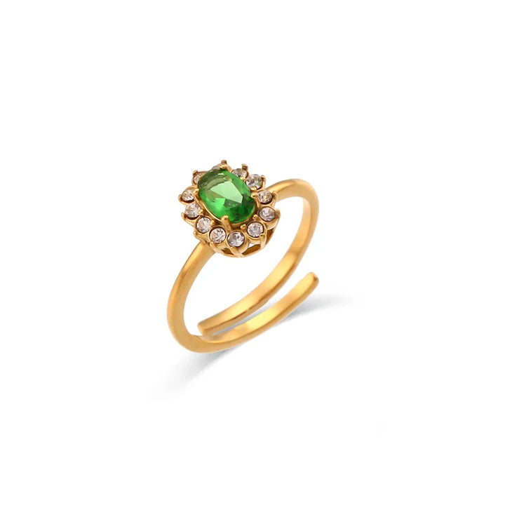 Minimalist Gemstone Rings - 18k Gold