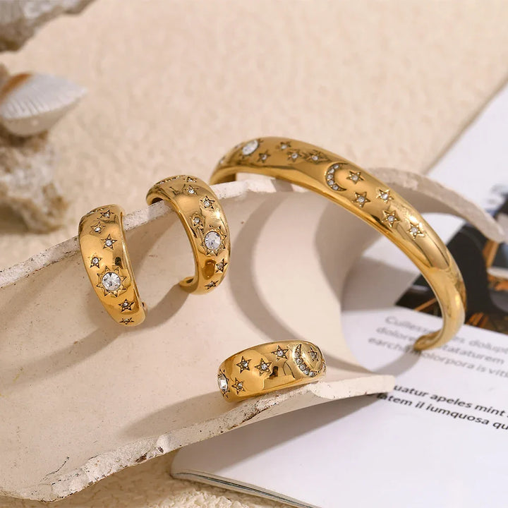 Cosmic Carvings Tapered Ring