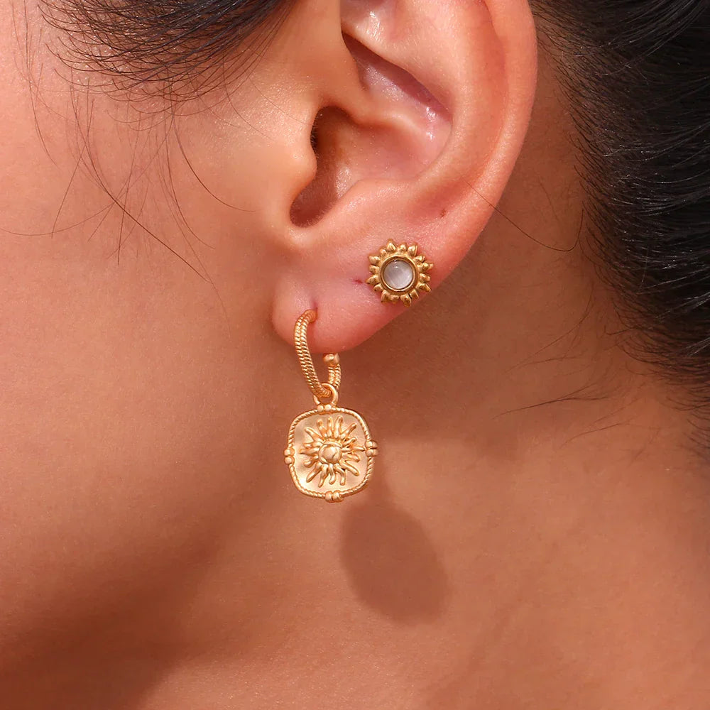 Sunflower Drop Earrings