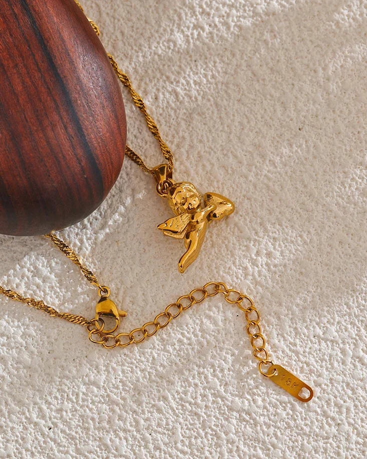Angel Messenger of Divine Love Necklace (Gold Plated)