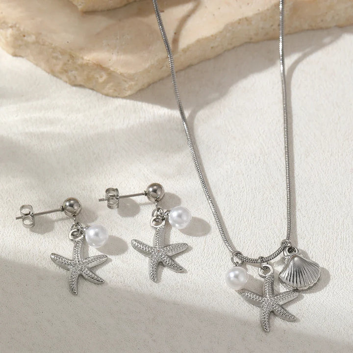 Beach Charm Jewelry Set