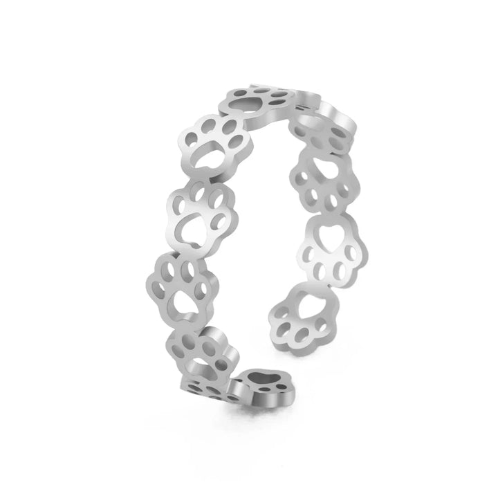 Adjustable Paw Print Ring â€“ Made of Stainless Steel